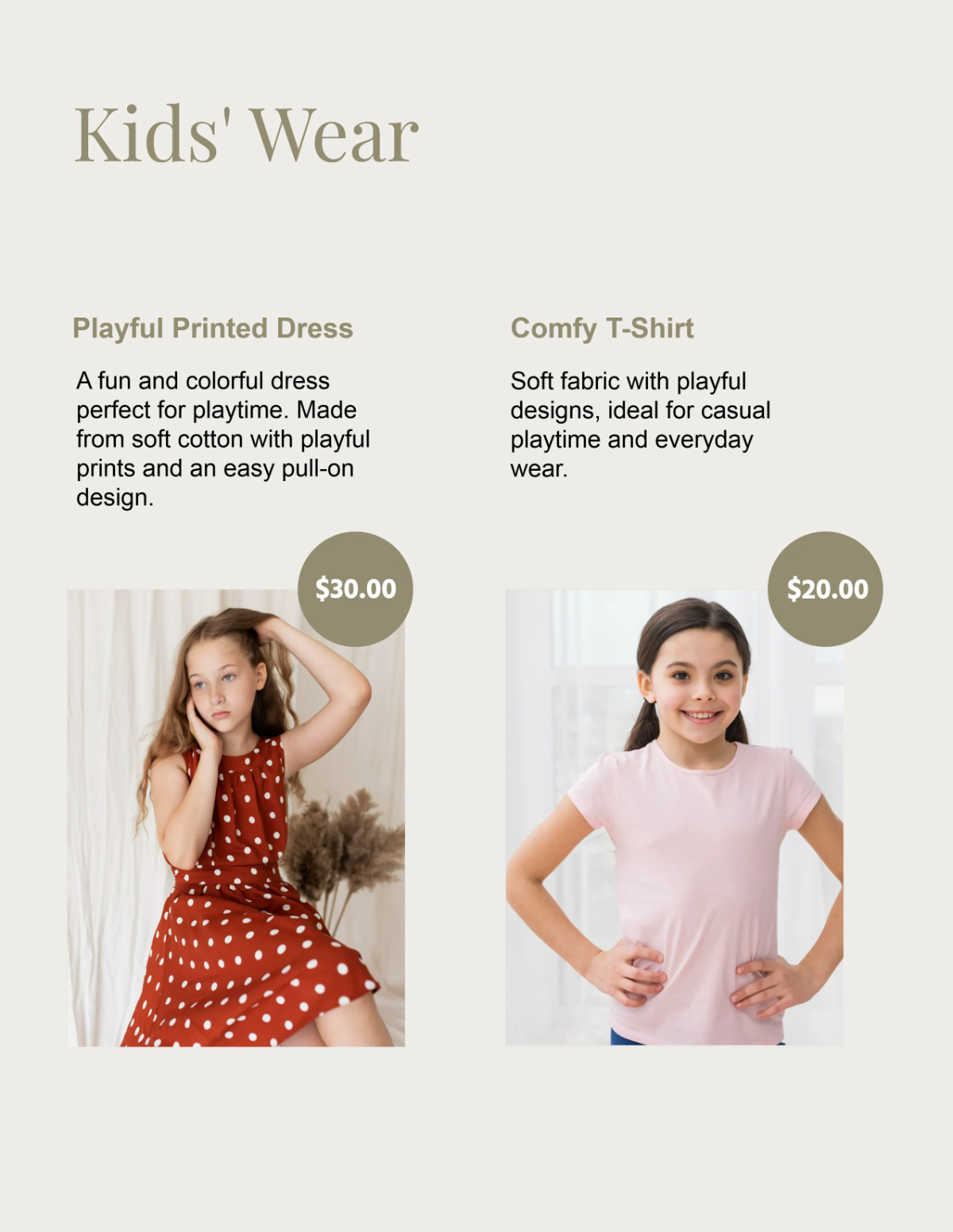 Free Blank Clothing Catalog Template to Edit Online