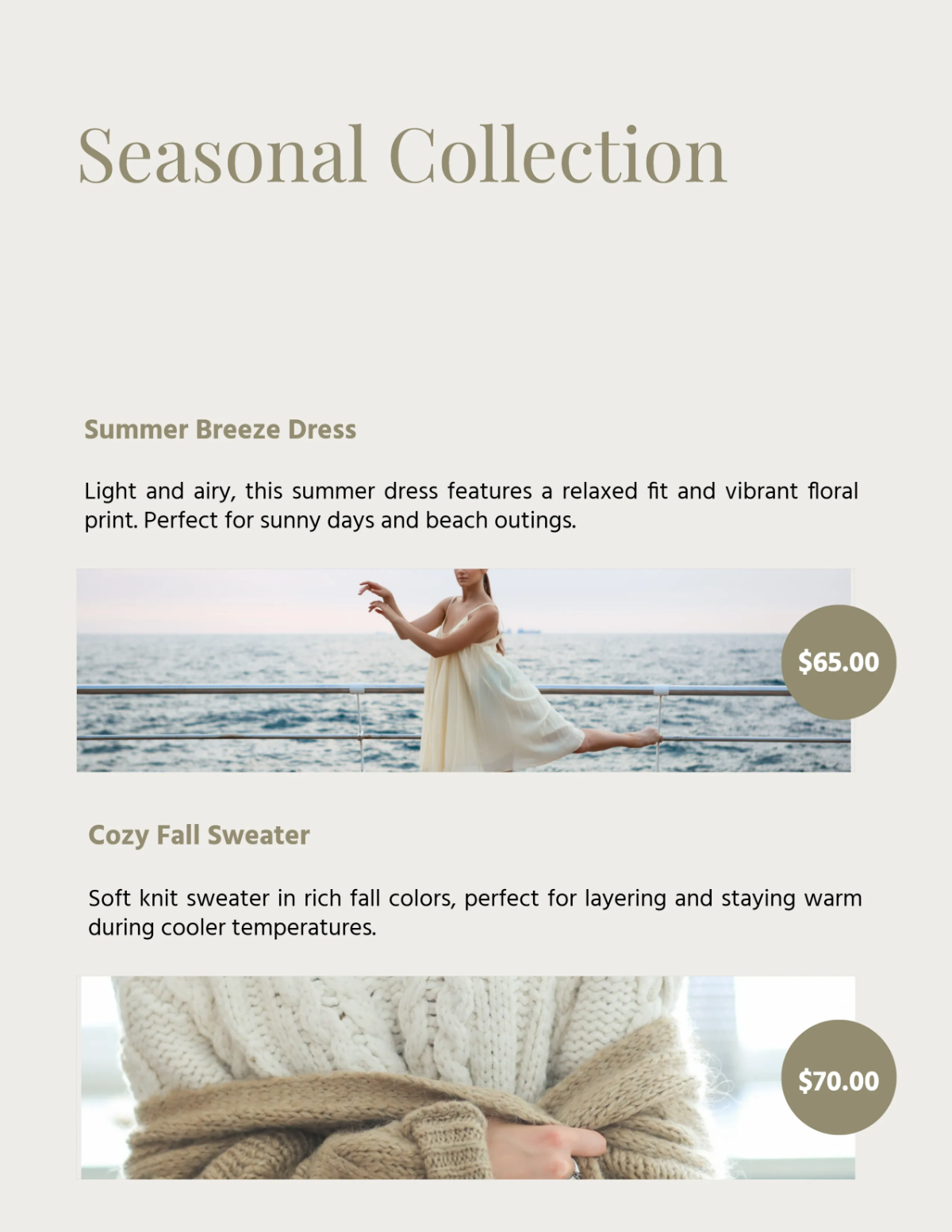 Free Blank Clothing Catalog Template to Edit Online