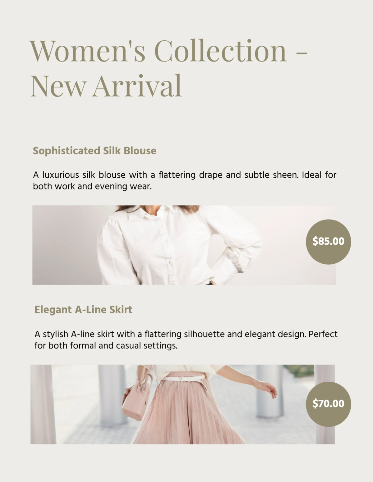 Free Blank Clothing Catalog Template to Edit Online