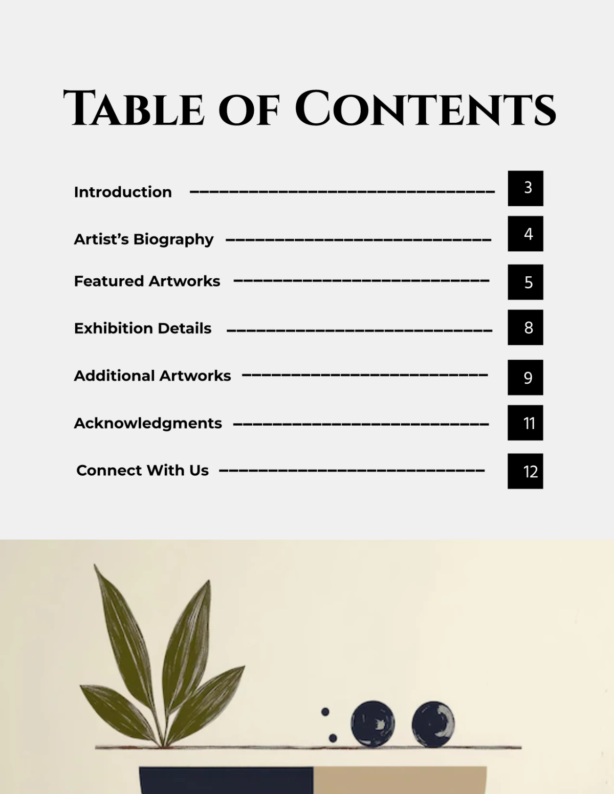 Free Art Catalog Template to Edit Online