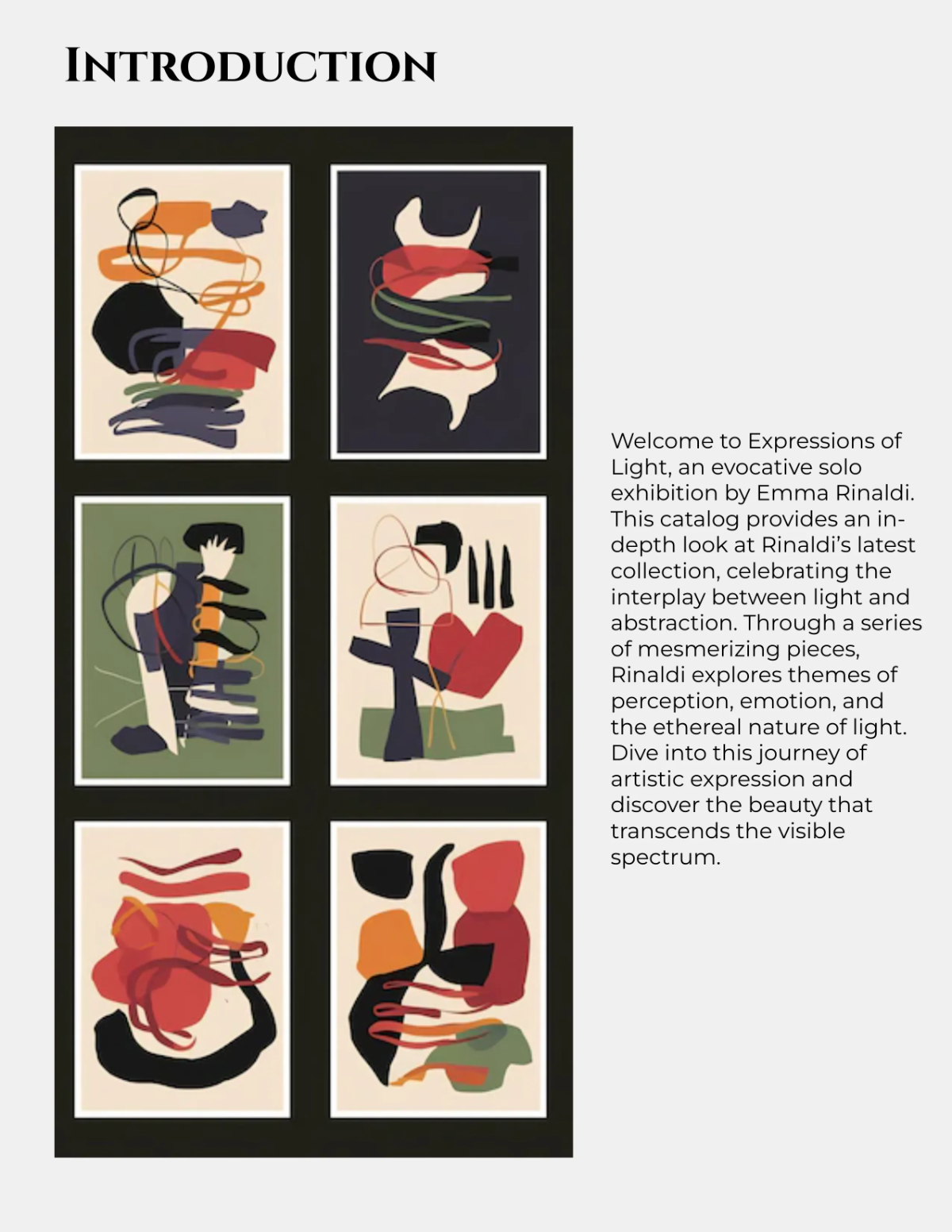 Free Art Catalog Template to Edit Online