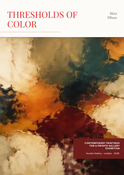 Free Art Catalog Template to Edit Online