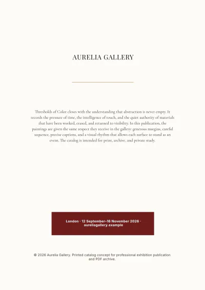 Free Art Catalog Template to Edit Online