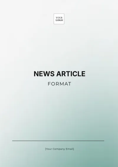 Free News Article Format Template to Edit Online