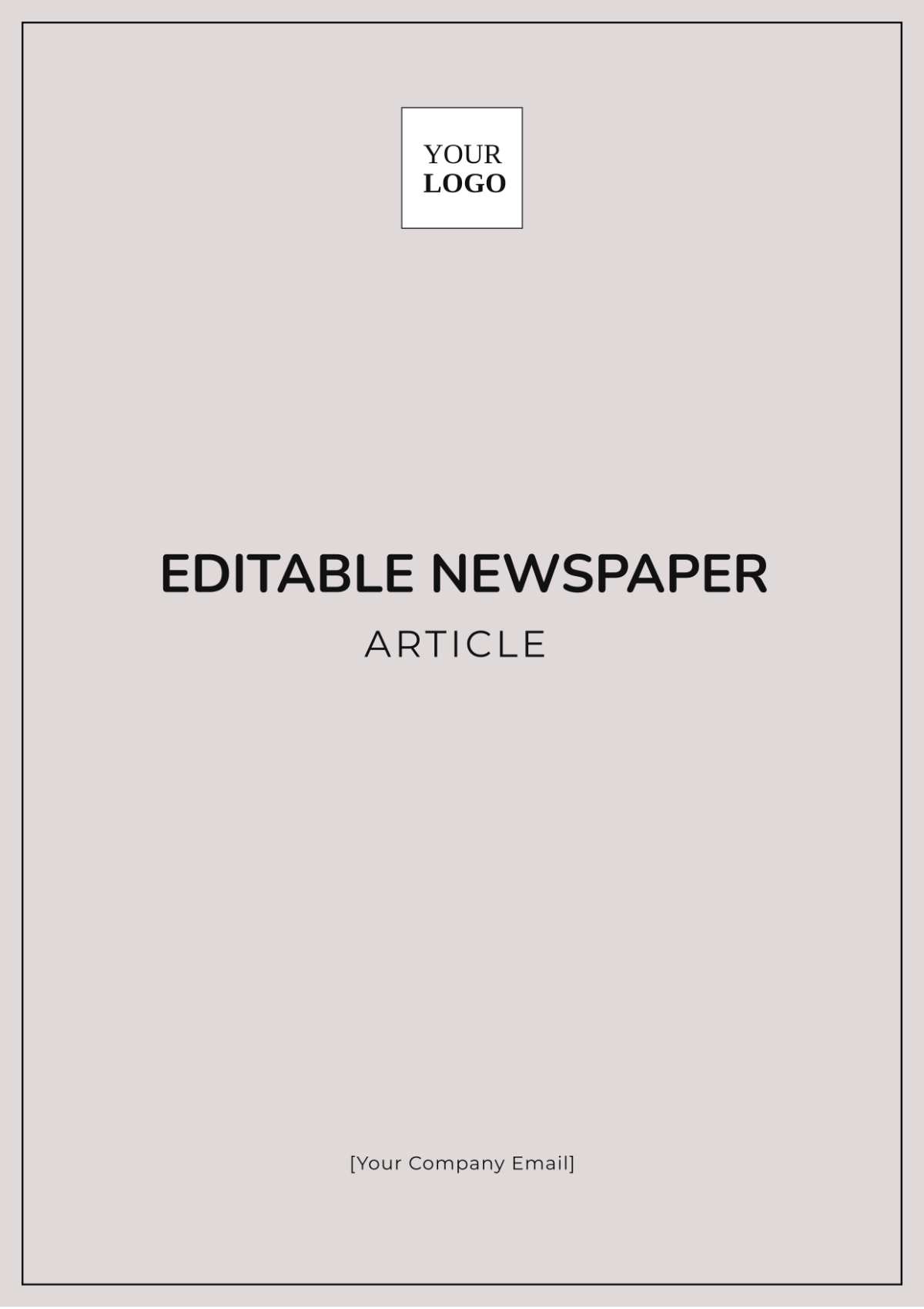 Free Editable Newspaper Article Template - Edit Online & Download ...