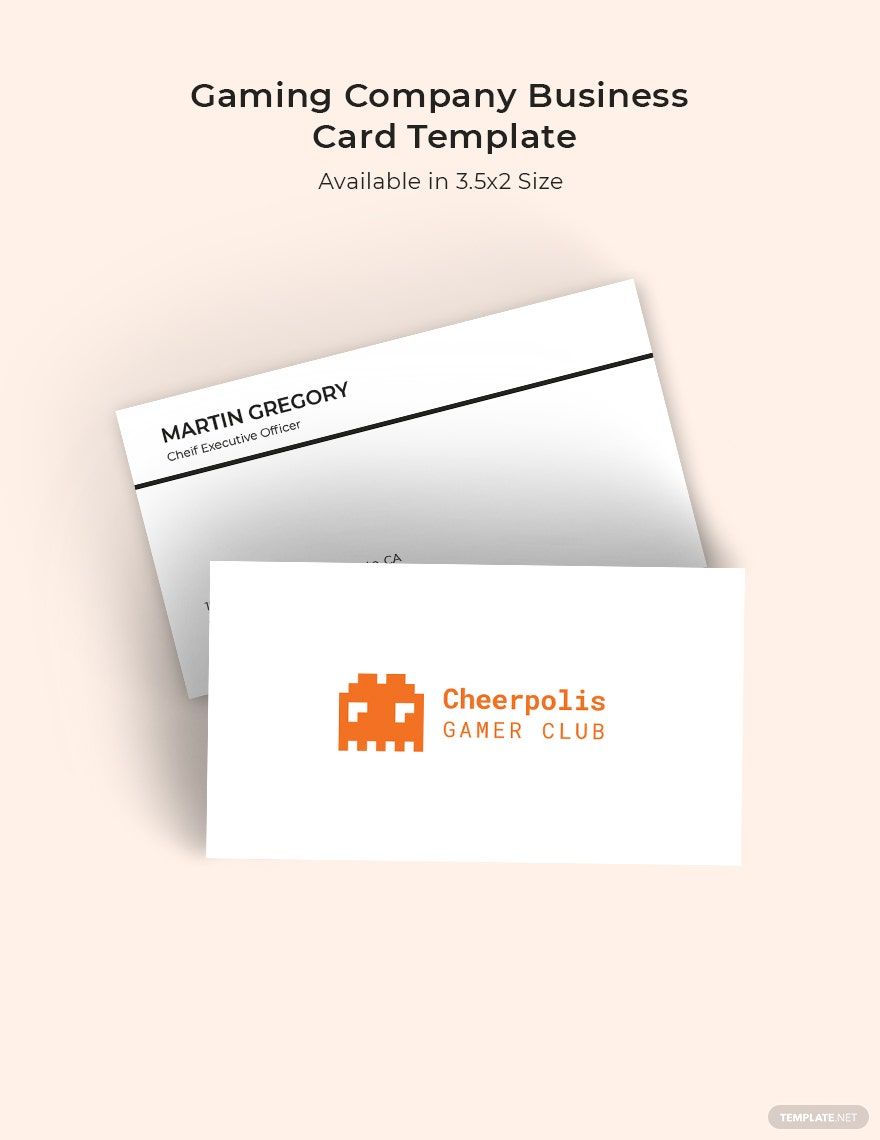 Free Gaming Company Business Card Template
