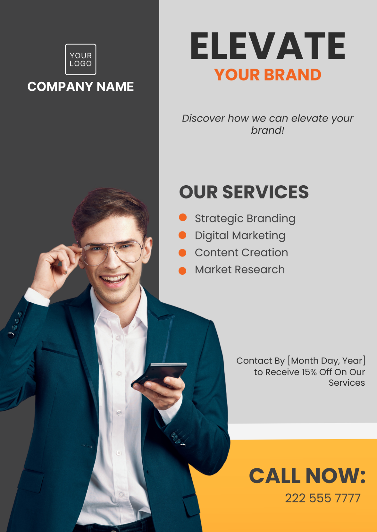 Marketing Services Poster Ad Template