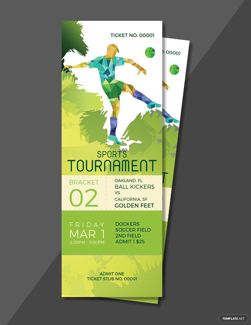 Sports Tournament Ticket Template