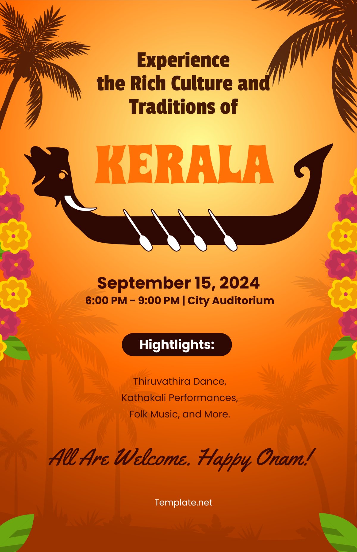 Onam Program Poster