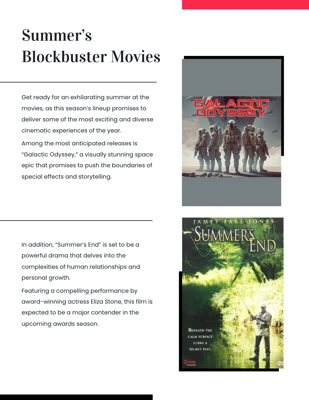 Free Blank Entertainment Magazine Layout Template to Edit Online