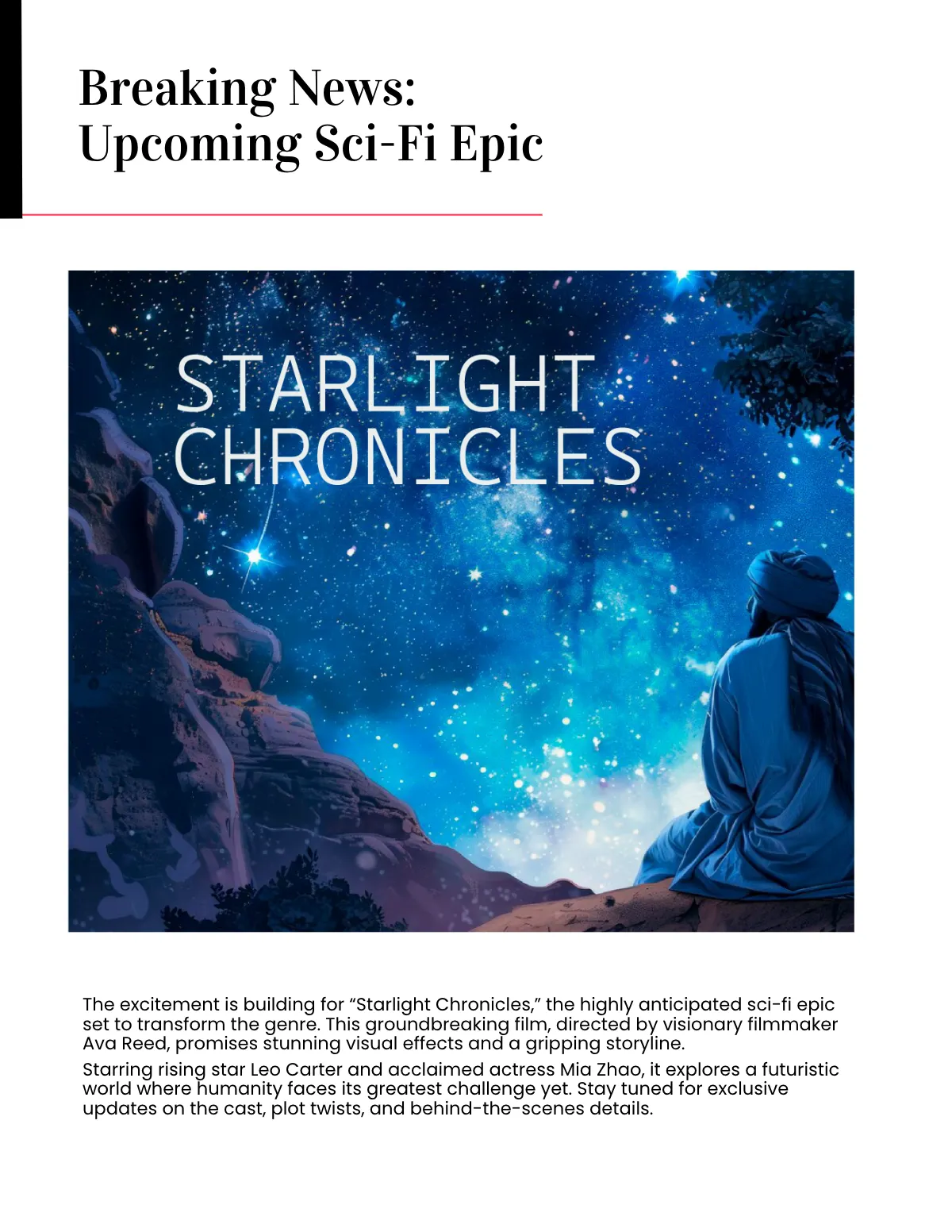 Free Blank Entertainment Magazine Layout Template to Edit Online