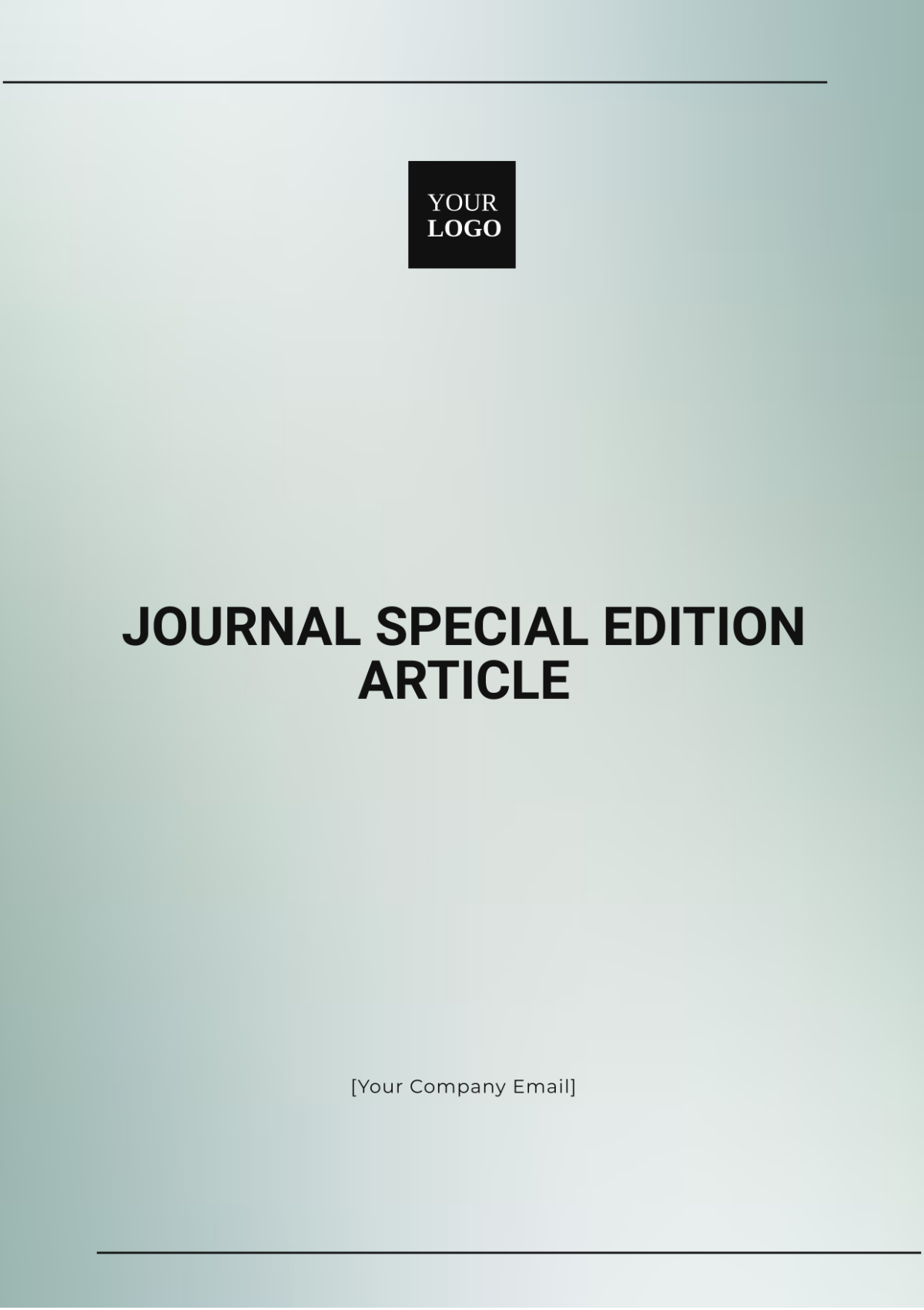 Journal Special Edition Article Template - Edit Online & Download