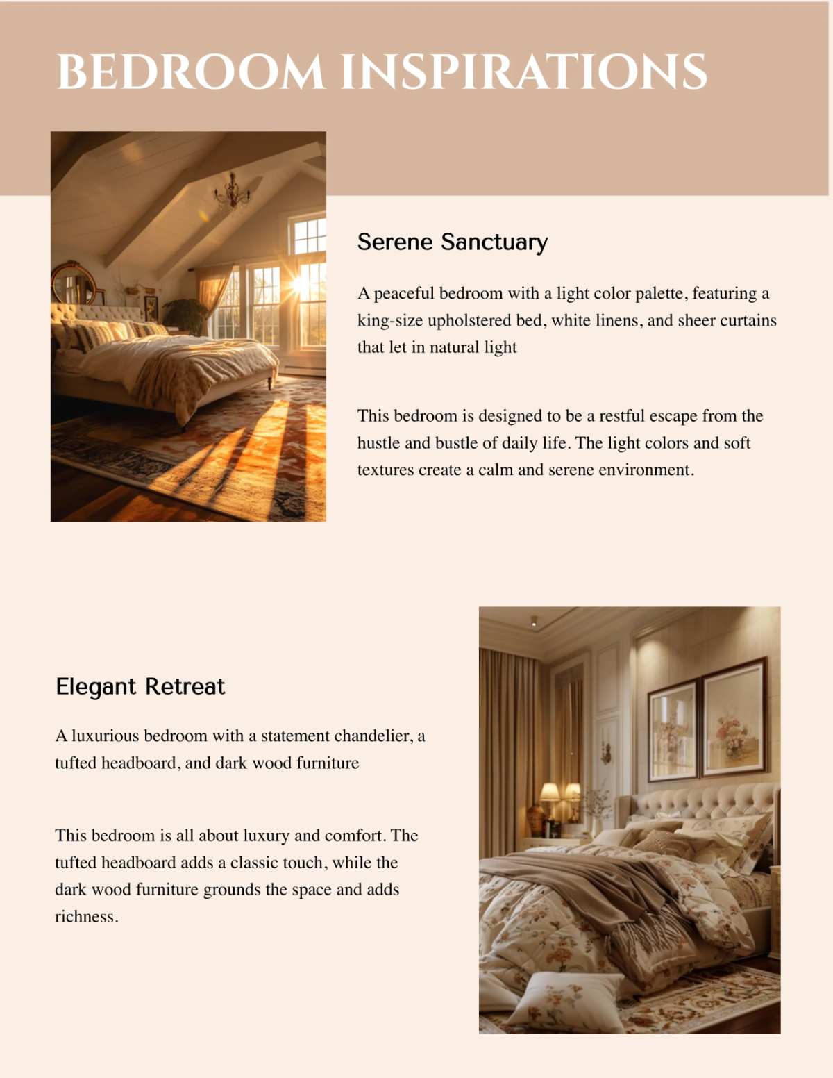 Free Aesthetic Interior Design Catalog Template to Edit Online