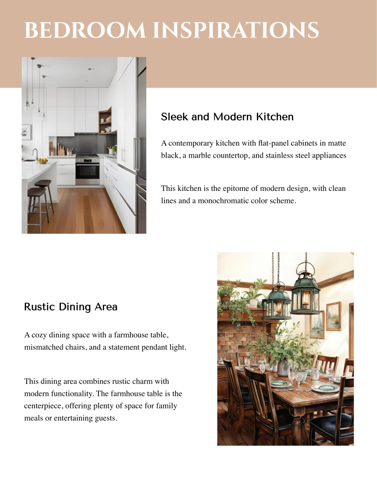 Free Aesthetic Interior Design Catalog Template to Edit Online