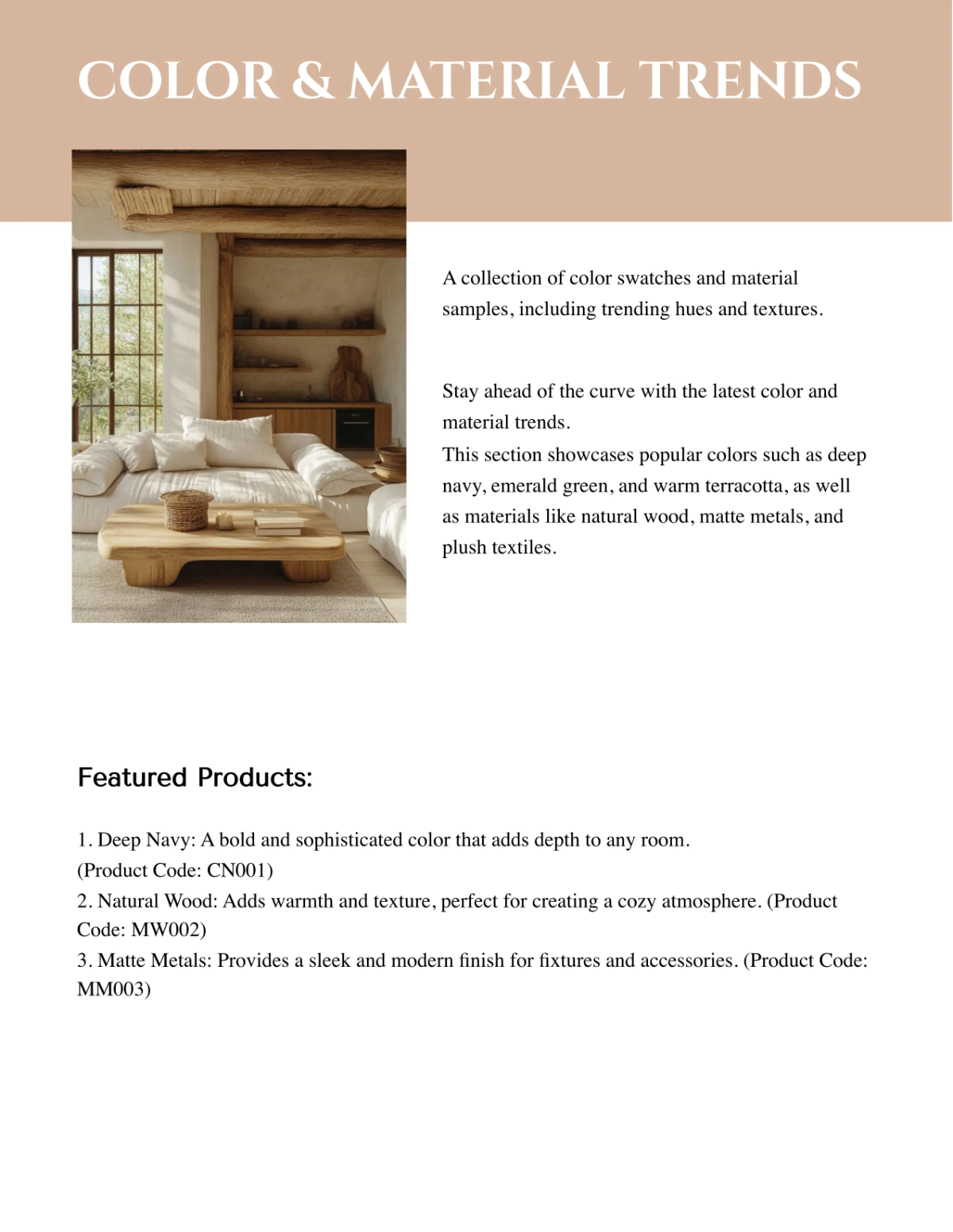 Free Aesthetic Interior Design Catalog Template to Edit Online