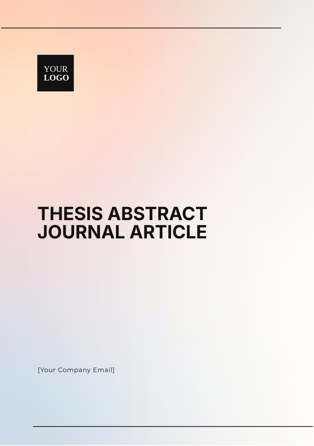 Thesis Abstract Journal Article Template - Edit Online & Download