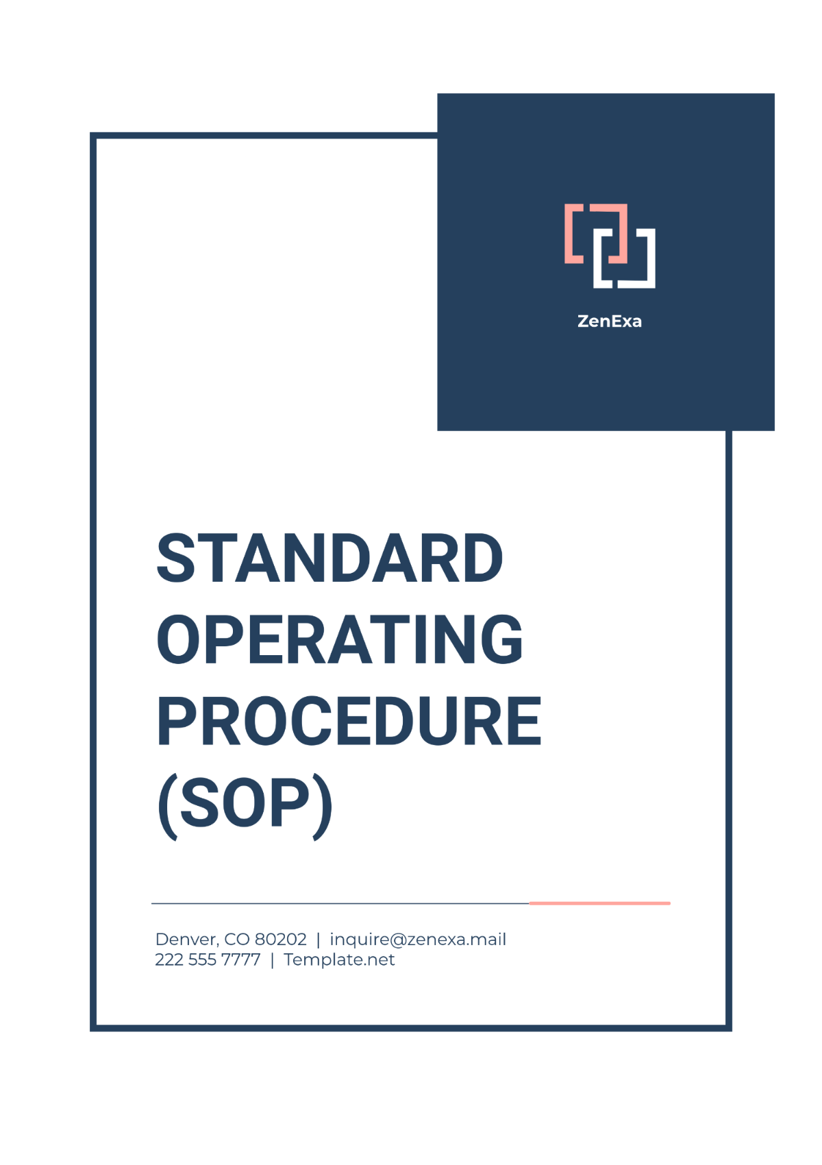 Standard Operating Procedure (SOP) Template - Edit Online & Download