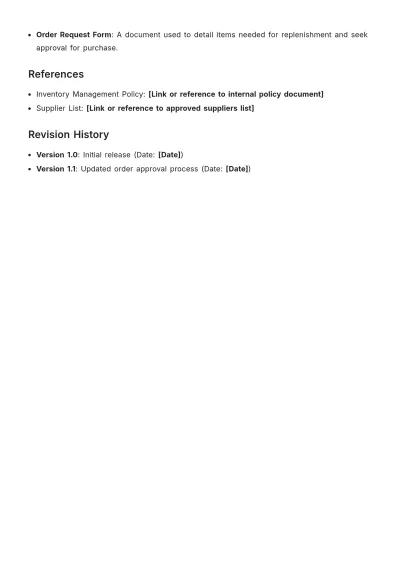 Free Work Procedure Layout Template to Edit Online