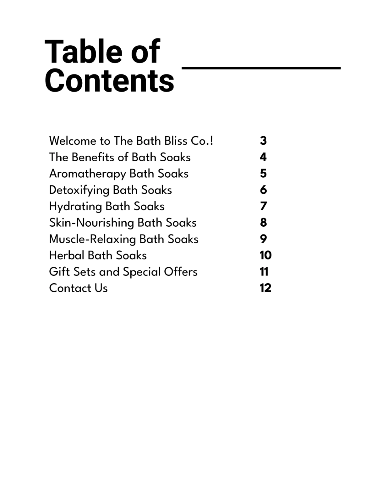 Free Bath Soak Catalog Template to Edit Online