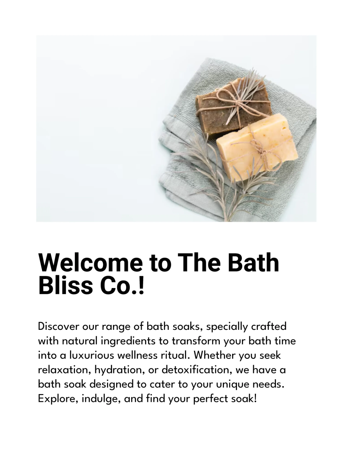 Free Bath Soak Catalog Template to Edit Online