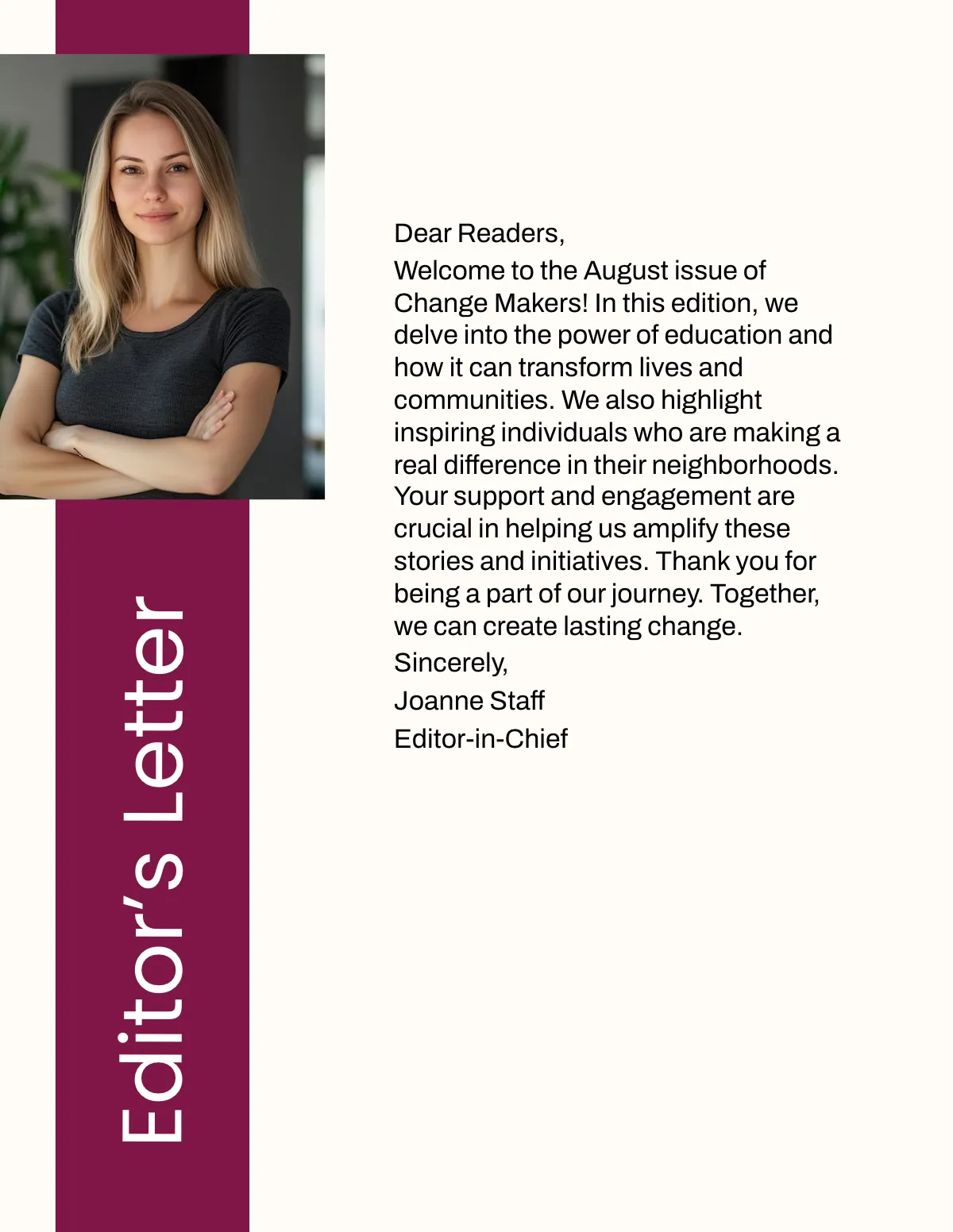 Free Non-Profit Magazine Template to Edit Online