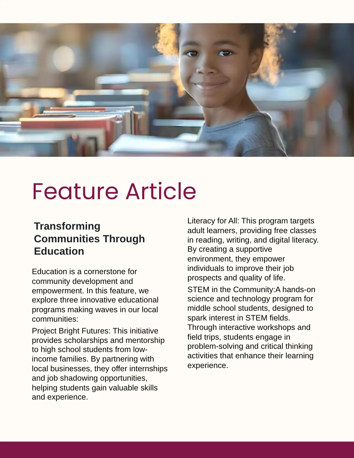 Free Non-Profit Magazine Template to Edit Online