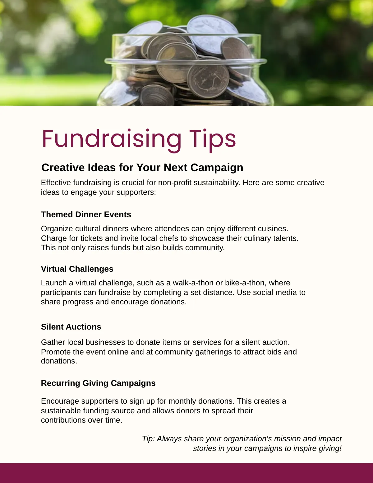 Free Non-Profit Magazine Template to Edit Online