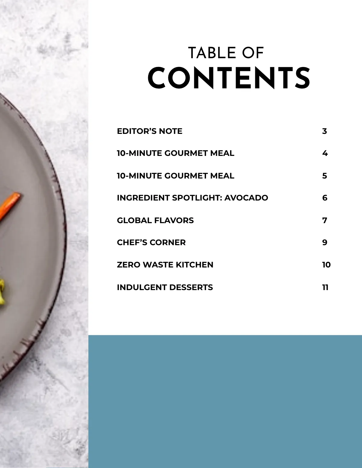 Free Modern Cooking Magazine Template to Edit Online