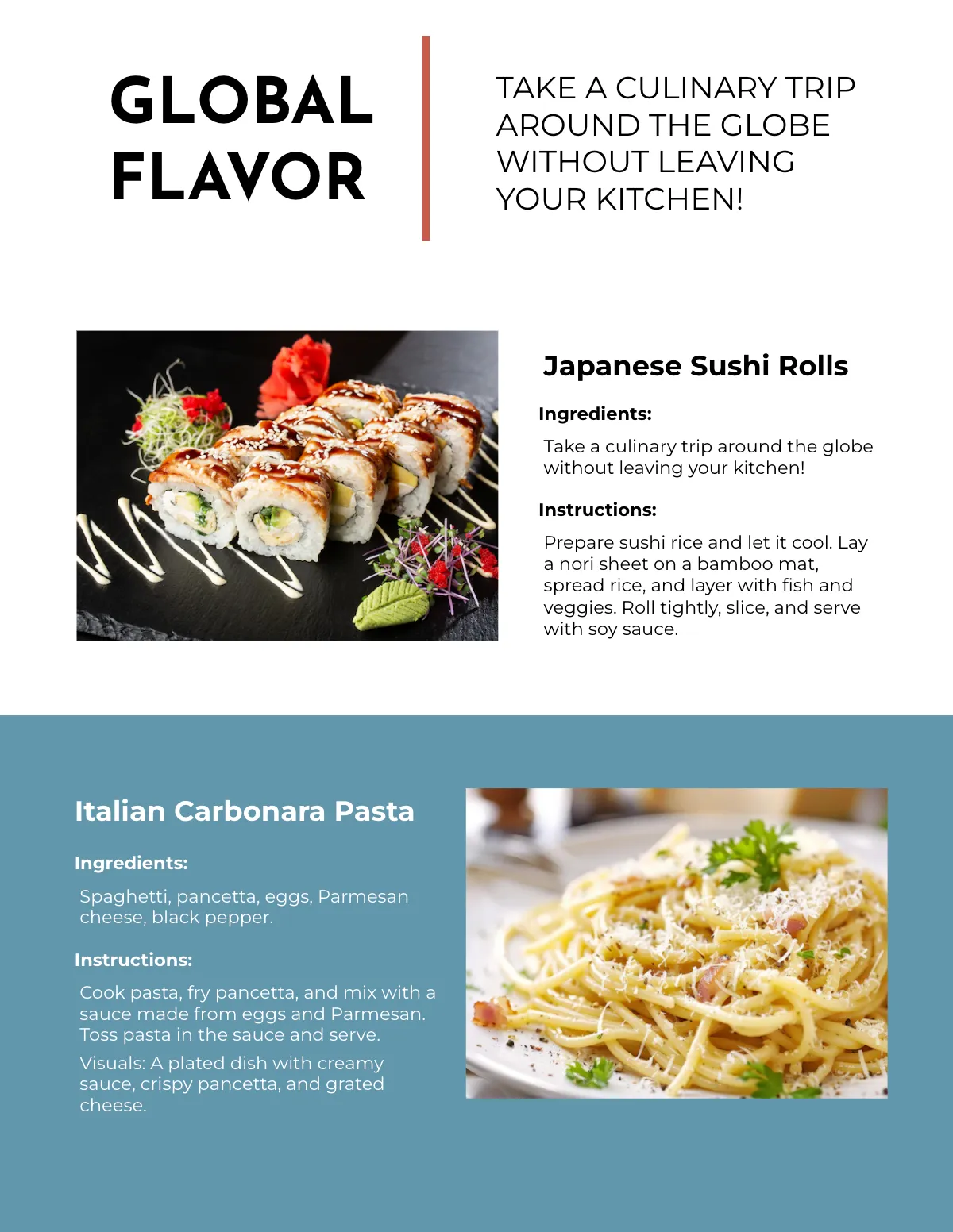 Free Modern Cooking Magazine Template to Edit Online