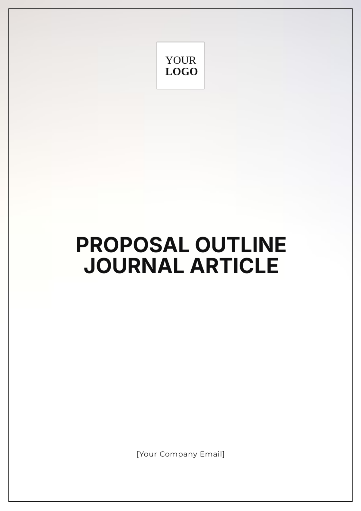 Proposal Outline Journal Article Template - Edit Online & Download