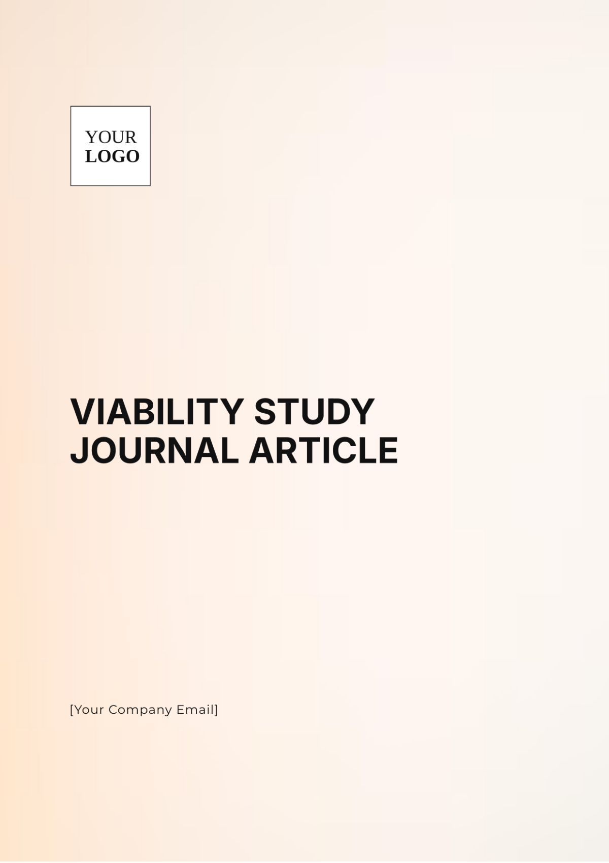 Viability Study Journal Article Template - Edit Online & Download