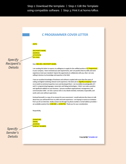 Programmer Cover Letter Example Python Programmer Cover Letter