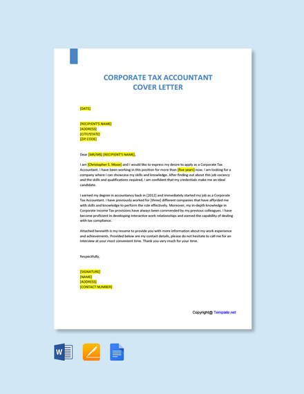 43+ FREE Accountant Cover Letter Templates - Word (DOC) | Google Docs ...