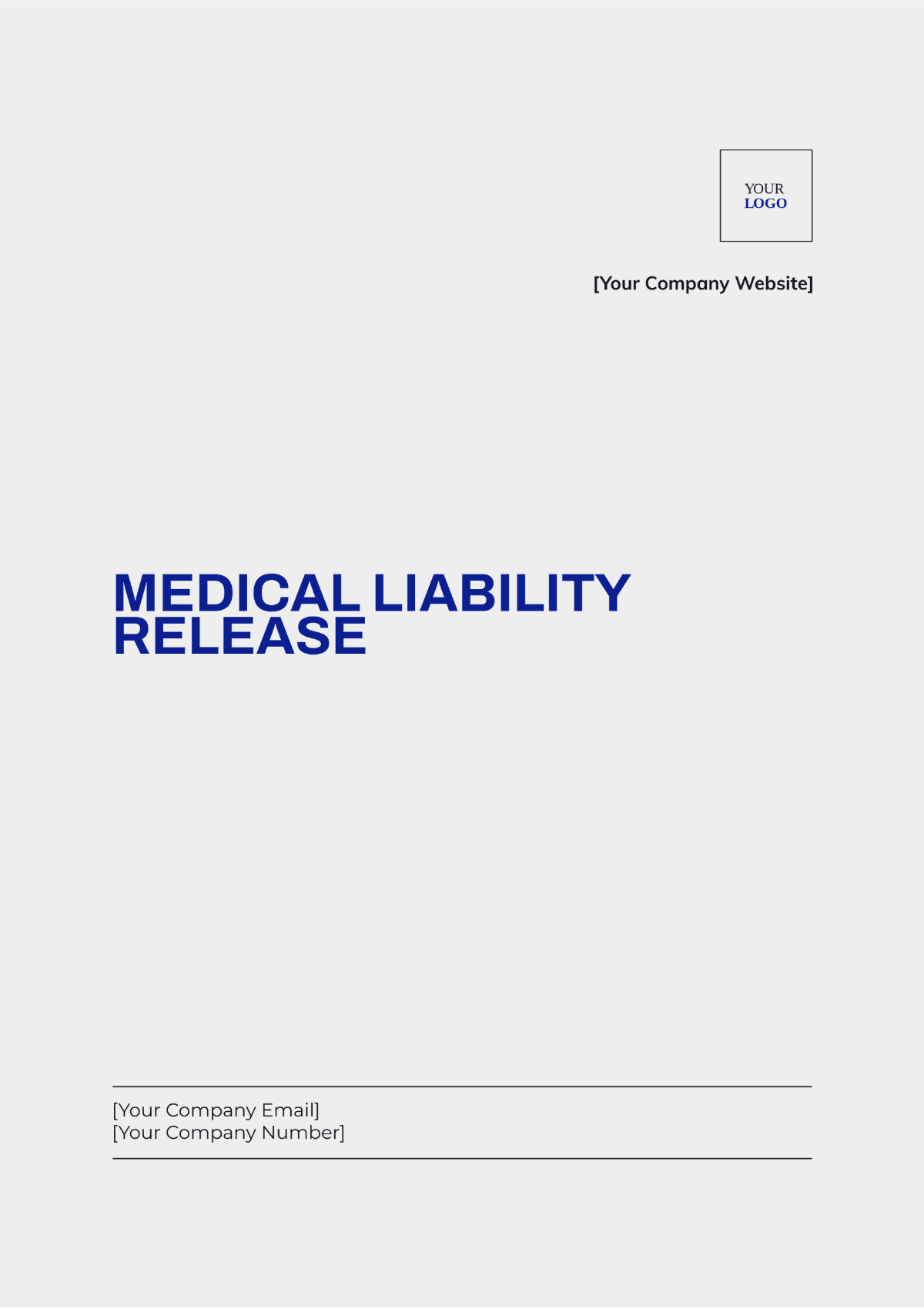 Medical Liability Release Outline Template