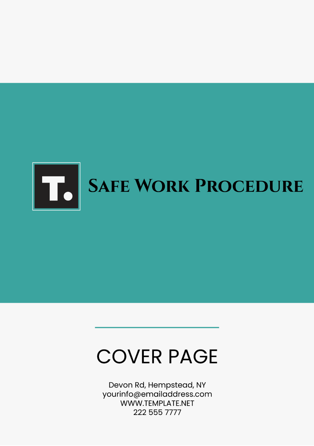 Safe Work Procedure Template - Edit Online & Download