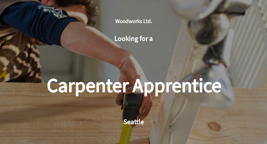 Free Carpenter Apprentice Job AD/Description Template.jpe