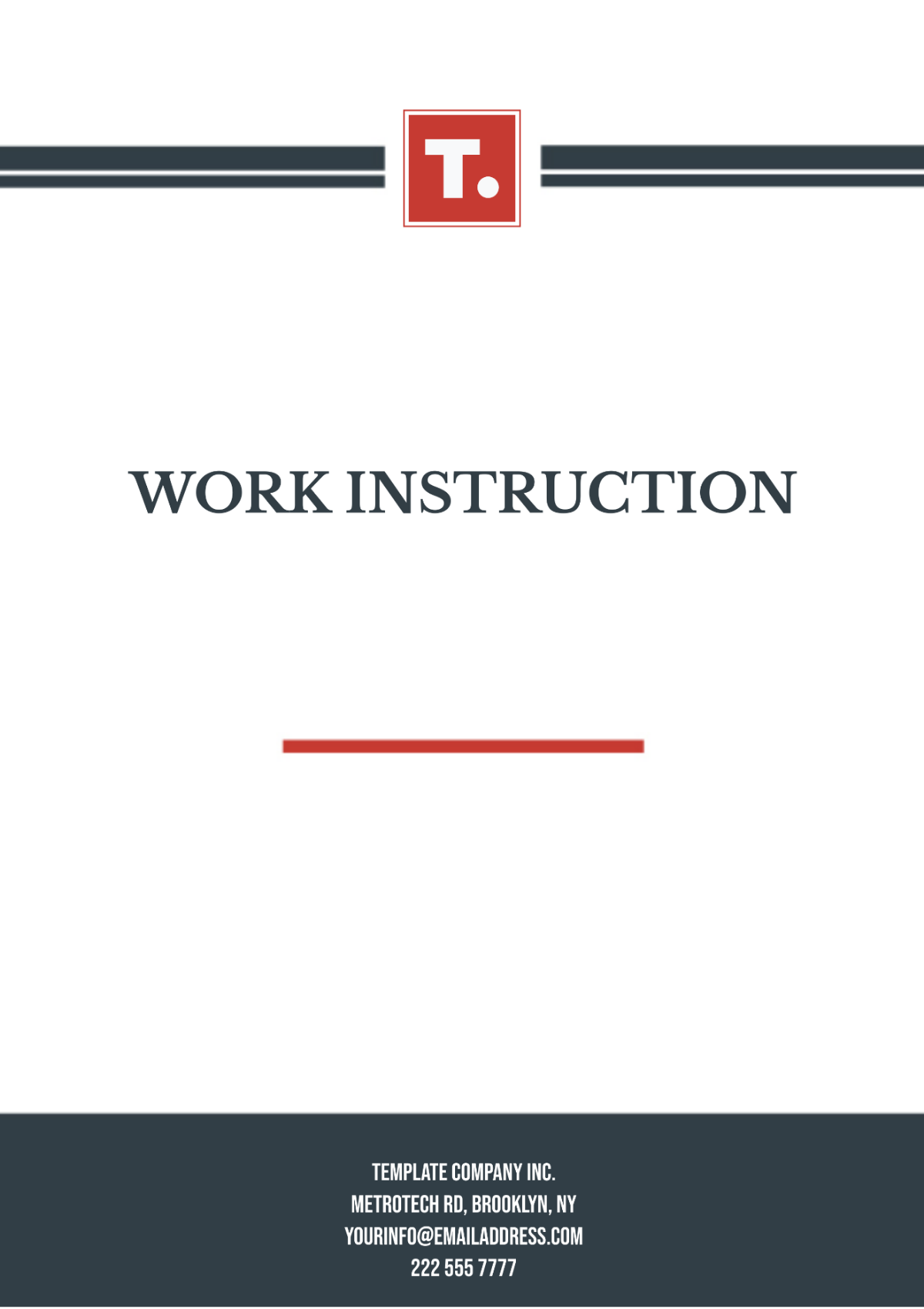 Work Instruction Outline Template