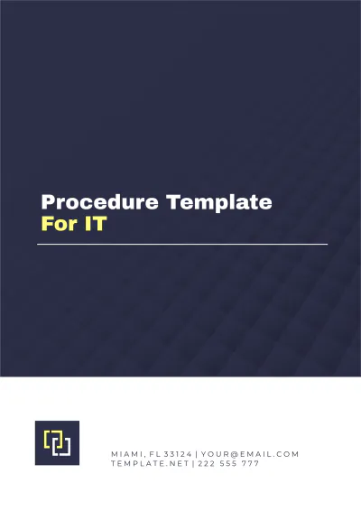 Free Procedure Template for IT to Edit Online