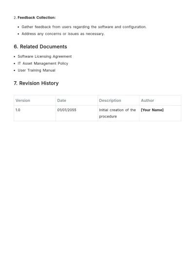Free Procedure Template for IT to Edit Online