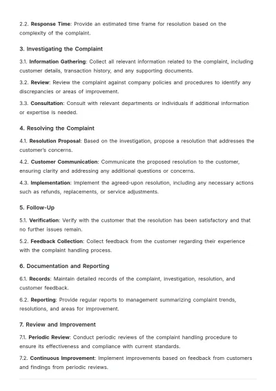 Free Professional Draft Procedure Template to Edit Online
