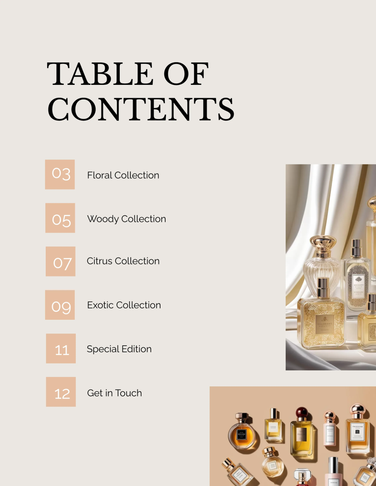 Free Customizable Perfume Catalog Template to Edit Online