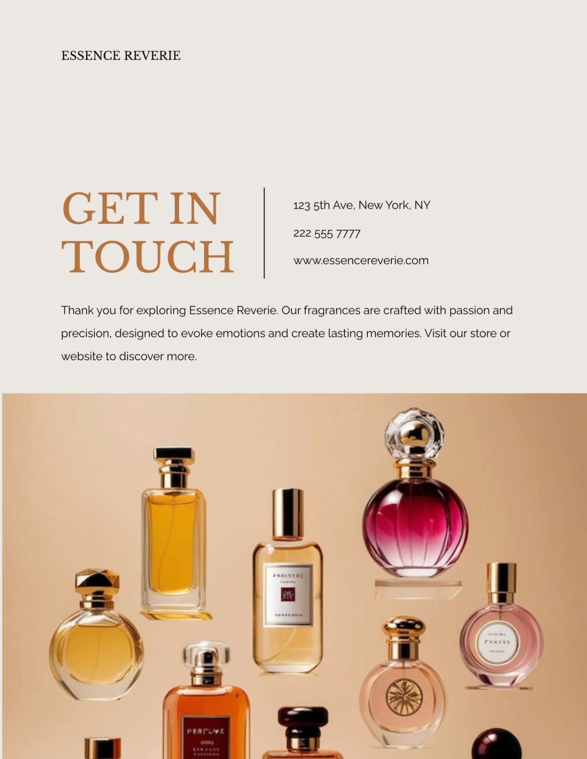 Free Customizable Perfume Catalog Template to Edit Online