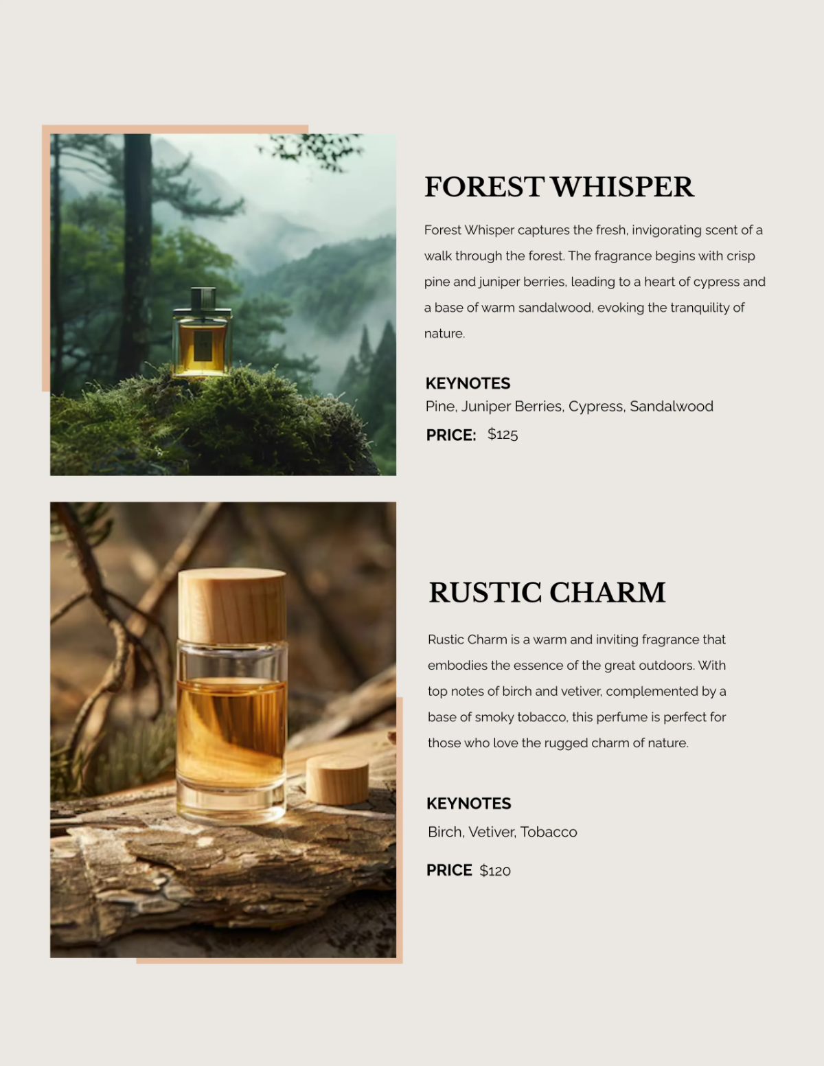 Free Customizable Perfume Catalog Template to Edit Online