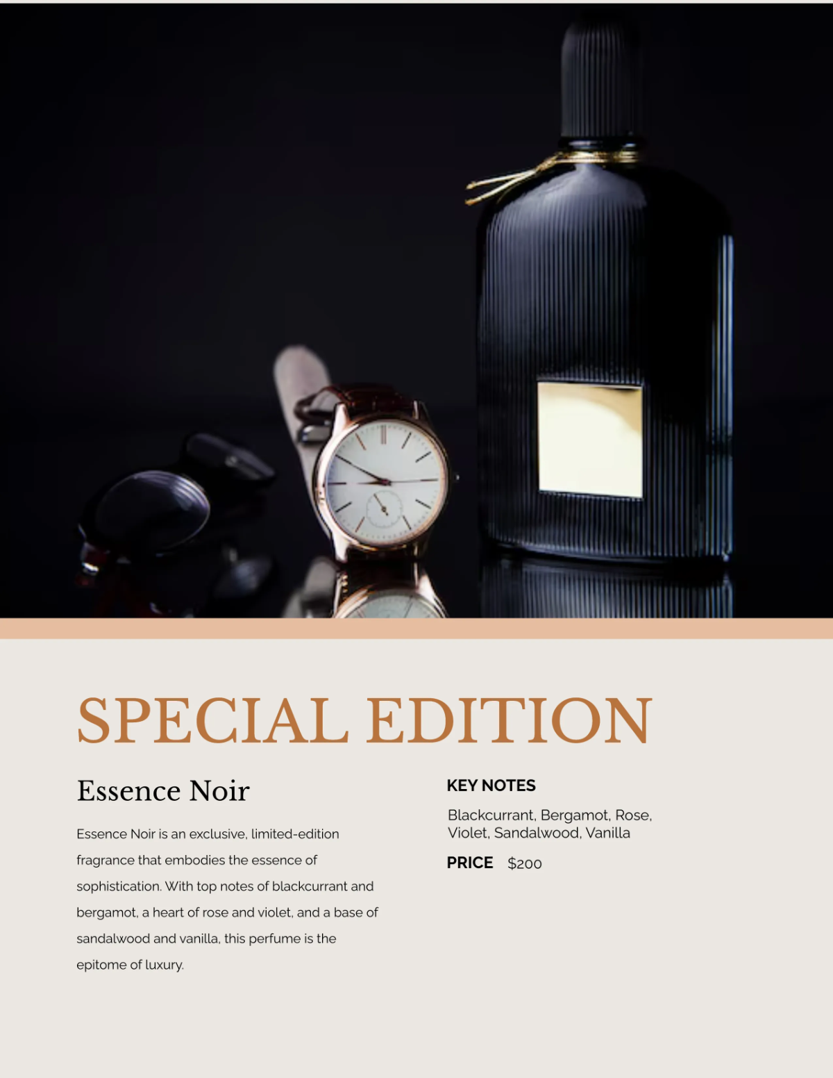 Free Customizable Perfume Catalog Template to Edit Online