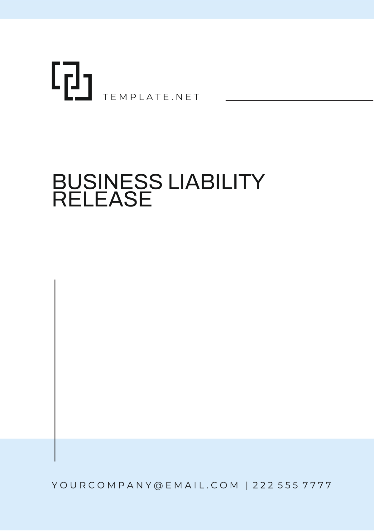 Business Liability Release Template