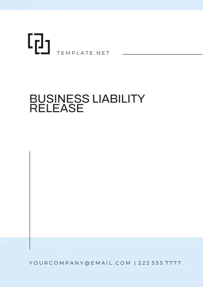 Free Business Liability Release Template to Edit Online