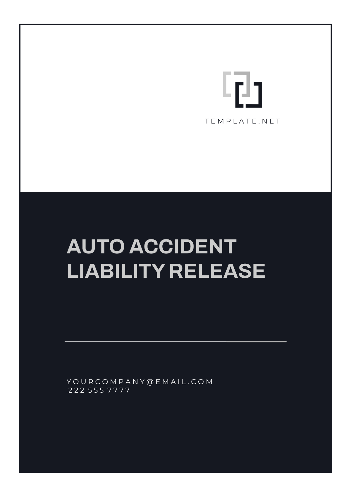 Auto Accident Liability Release Template