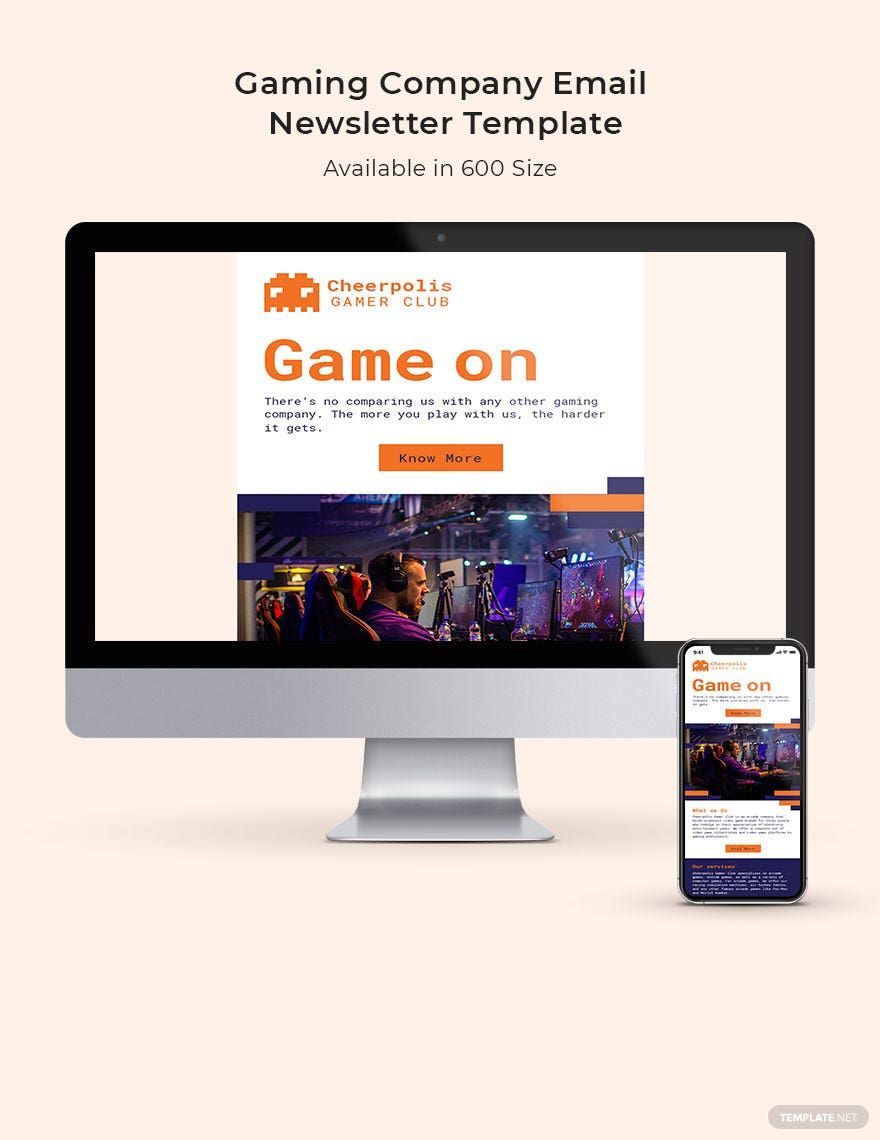 Gaming Company Email Newsletter Template