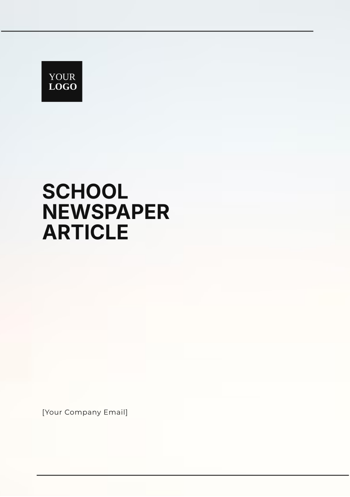 School Newspaper Article Template - Edit Online & Download