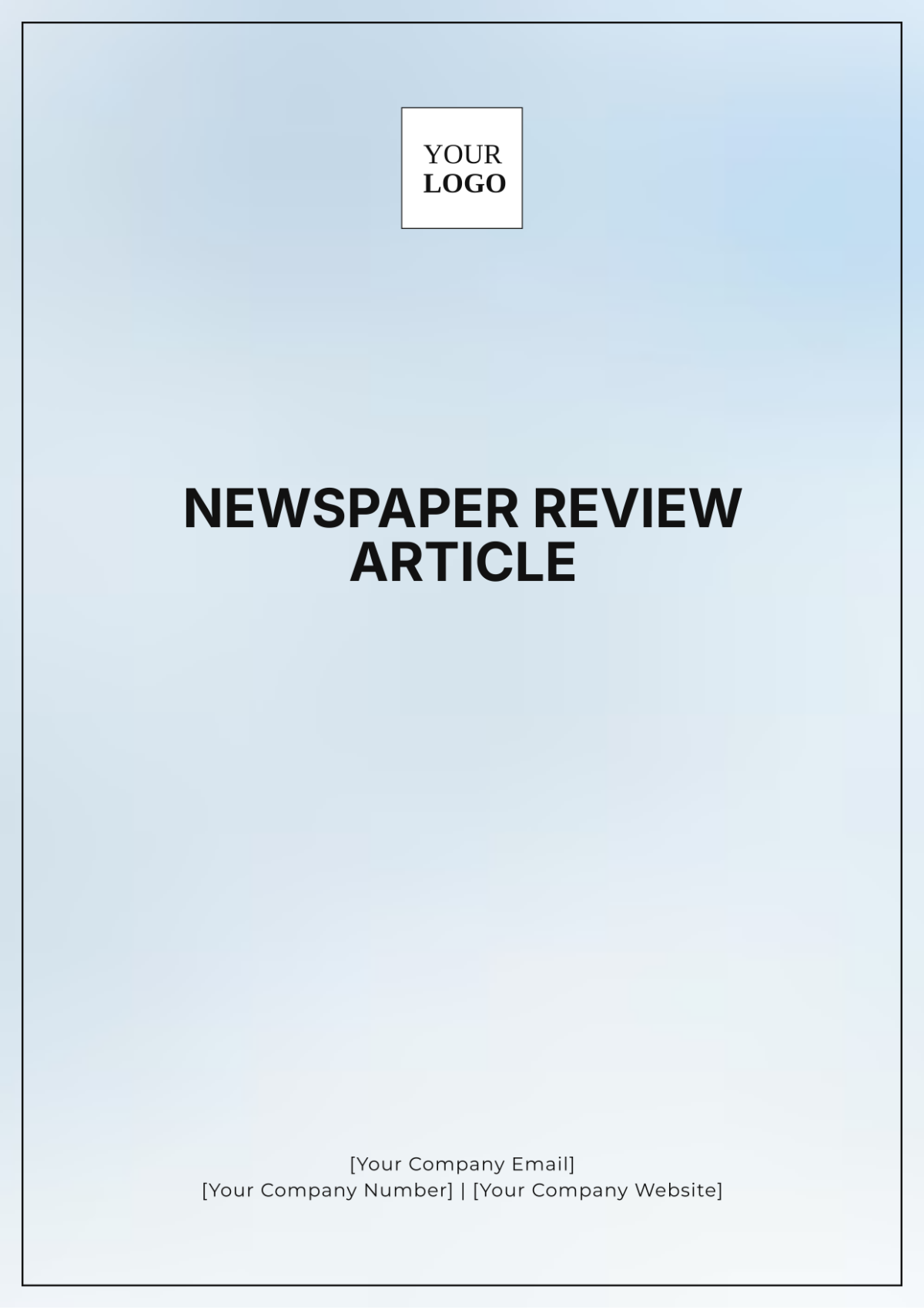 Newspaper Review Article Template - Edit Online & Download